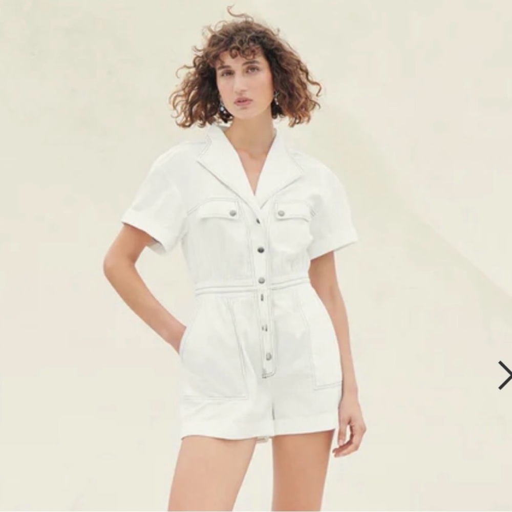 SAYLOR Bijou Romper Size Small in White